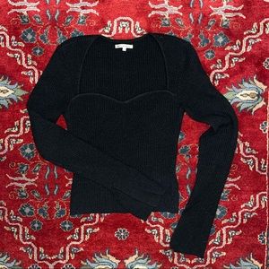 Reformation Glenna Cashmere Sweater Size S Black